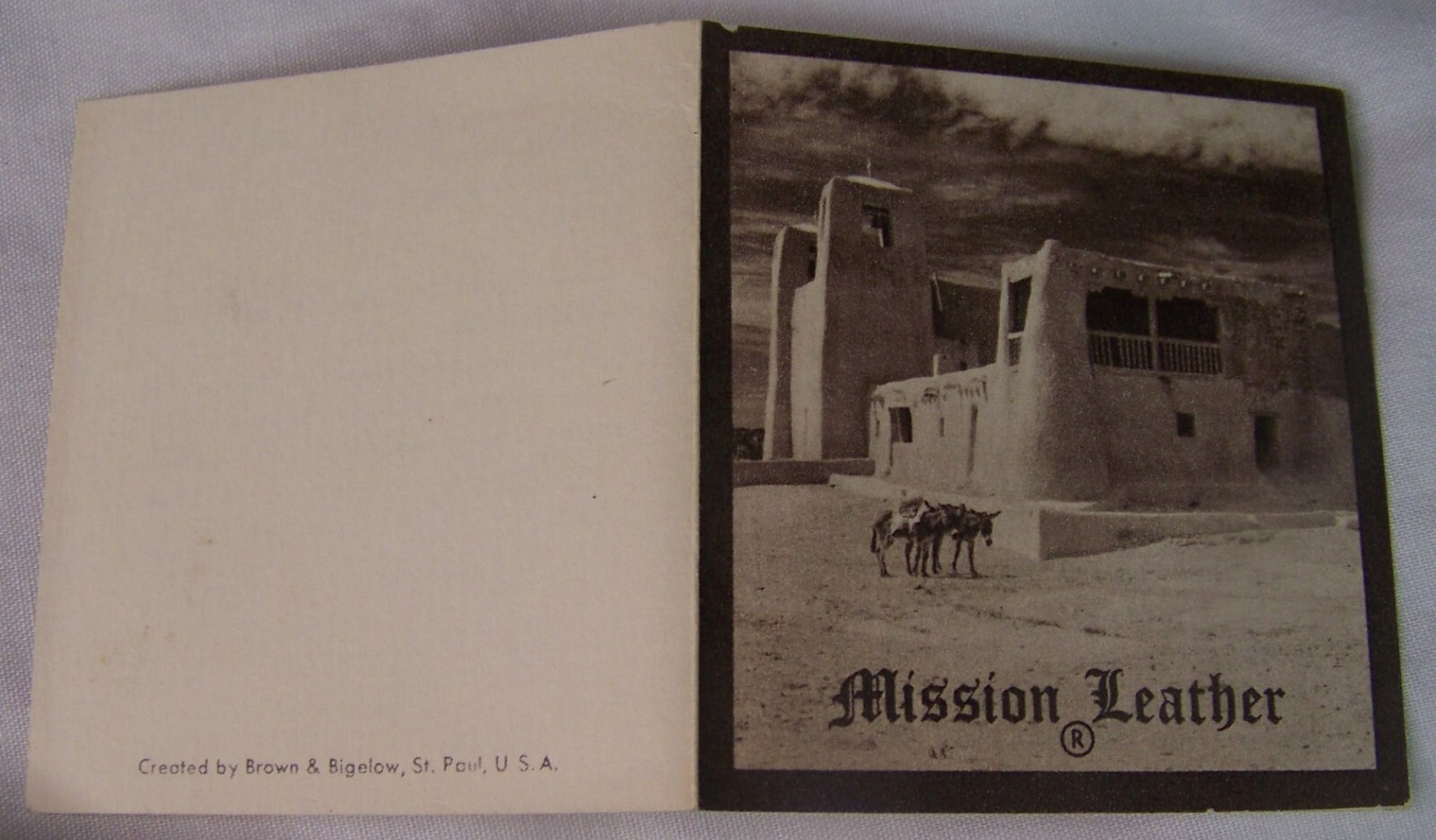 c1930 VINTAGE BROWN & BIGELOW MISSION LEATHER APPAREL ADVERTISING BROCHURE