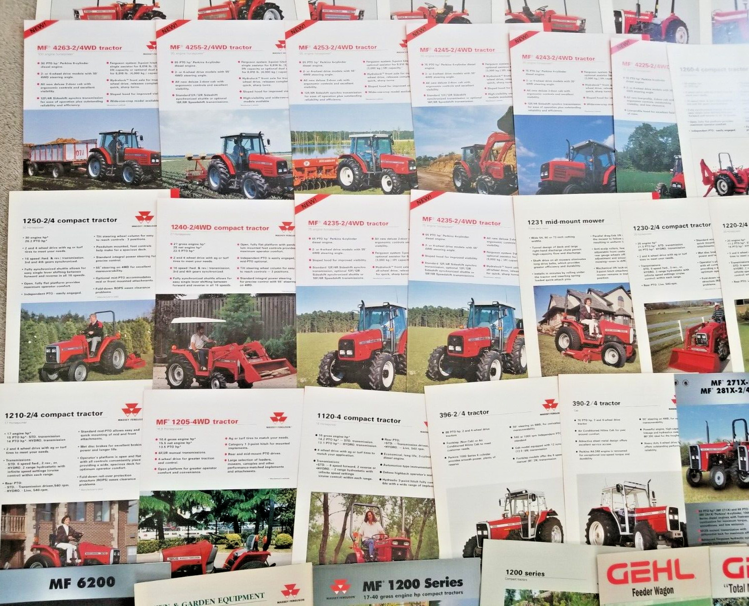 10 Pounds Of Tractor and Implement Brochures/Spec Sheets – 150+ 1980’s and Up