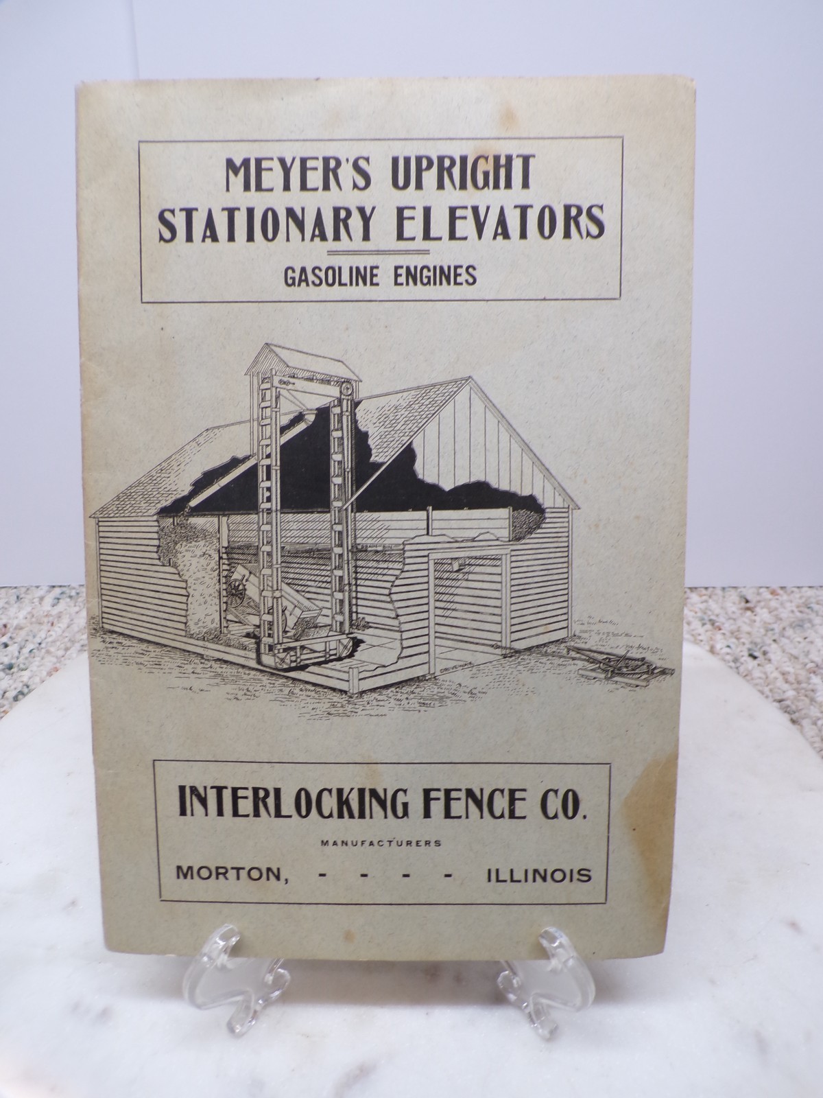 1912 Meyer’s Upright stationary Elevators-Gas Engines Catalog-Prices Morton ILL
