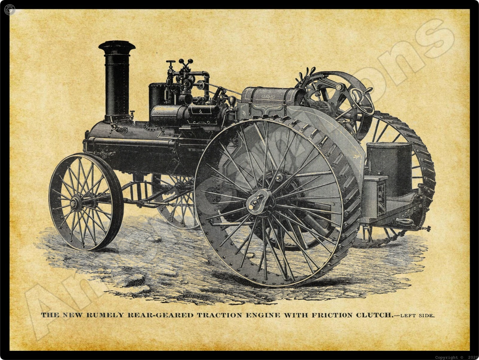 Rumely Traction Engine NEW Metal Sign – 24″x30″ USA STEEL XL Size 7 lbs