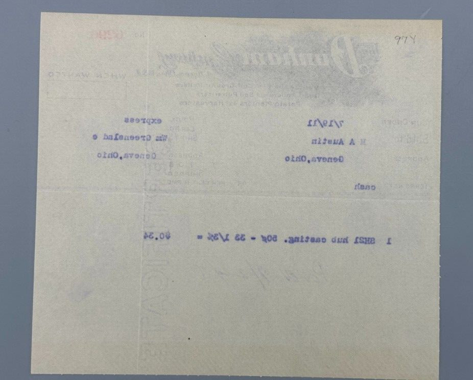 1909 Dunham ROAD ROLLER Antique FARM MACHINERY Advertising Letter BEREA Ohio