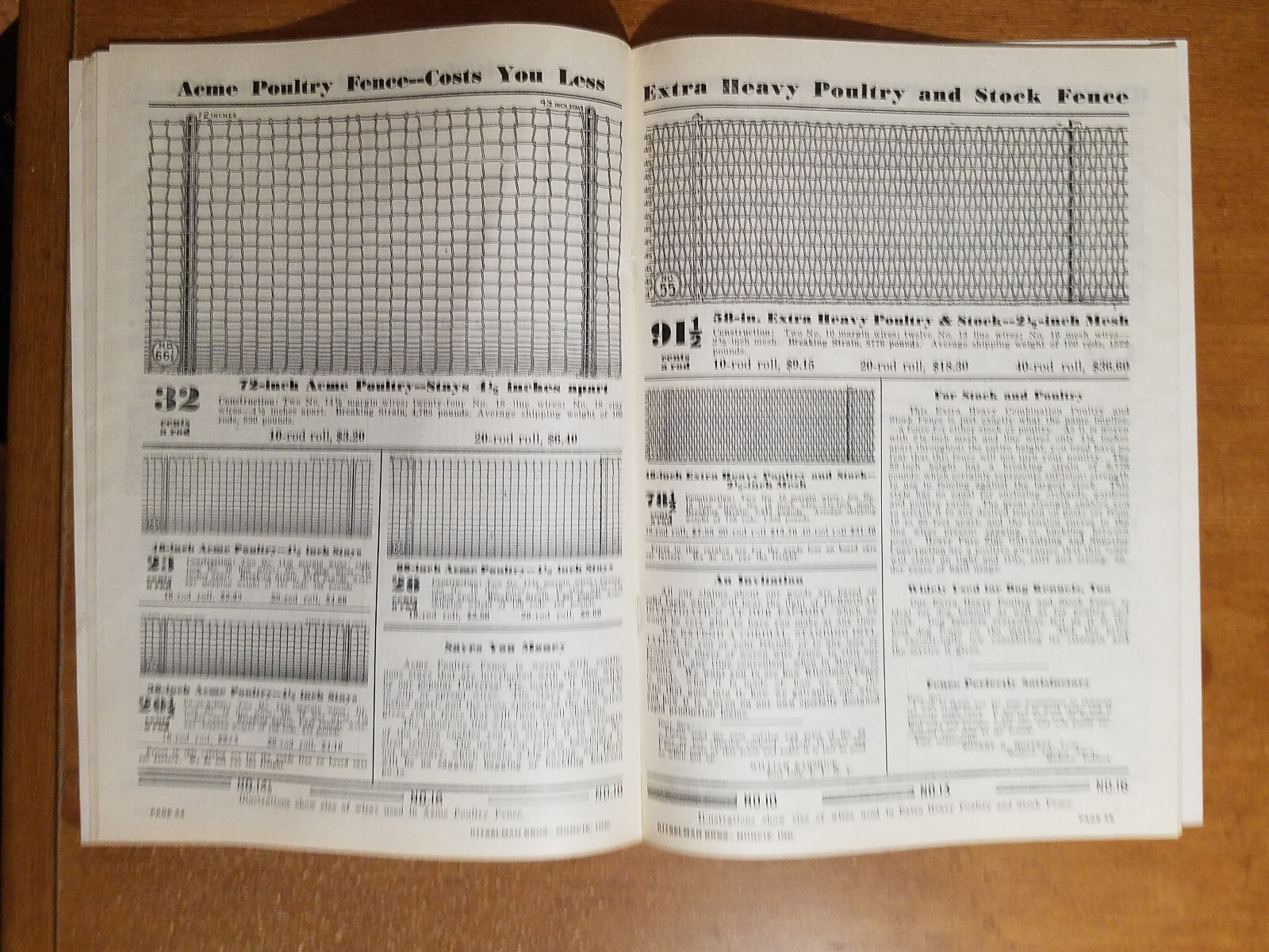 1926 Kitselman Fence Catalog & Order Form: Fence, Gates, Posts, Barbed Wire