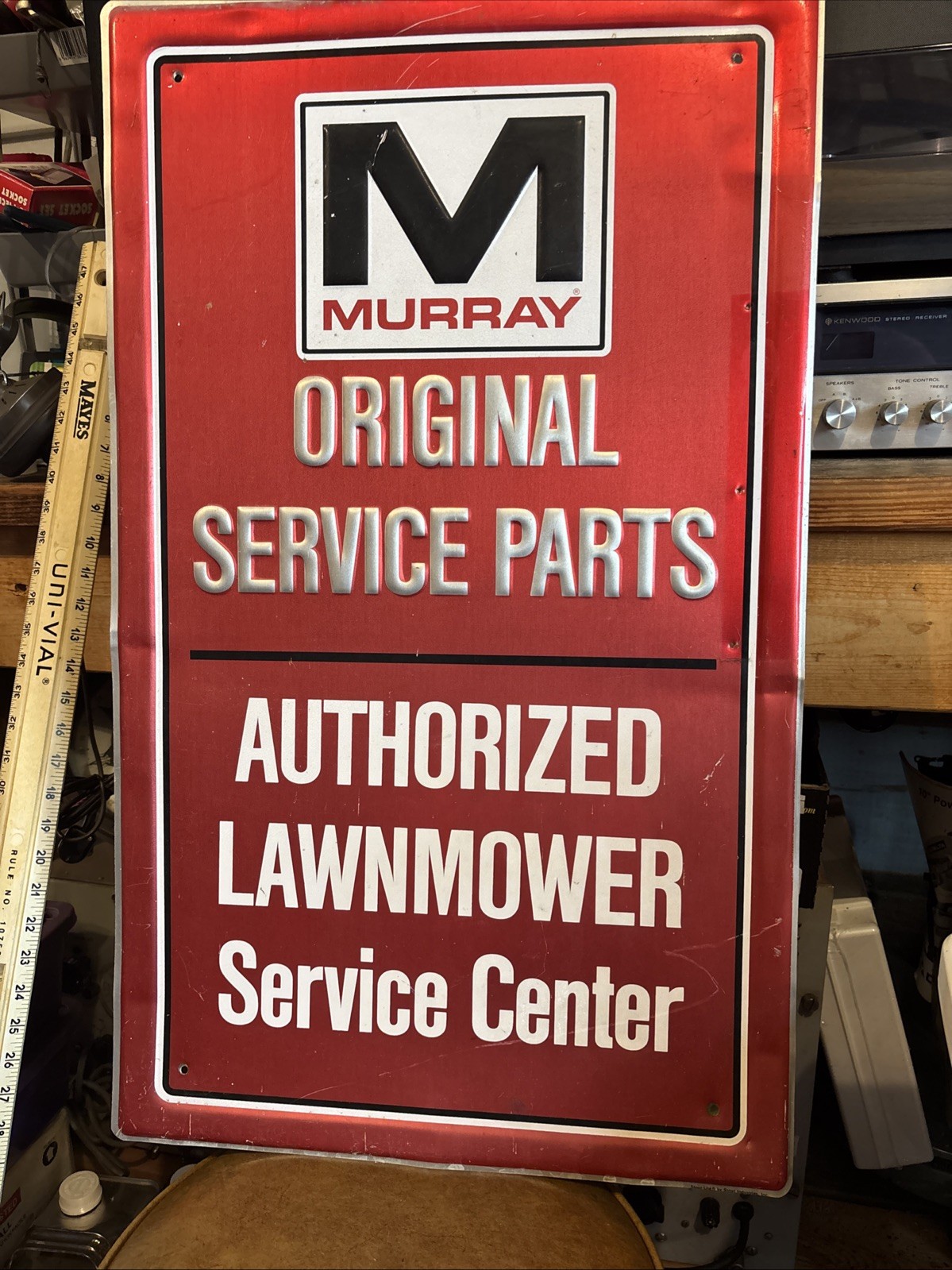 Vintage Original Murray Lawn Mower Wall Decor Sign – 18″x30″ – Collectible Shop