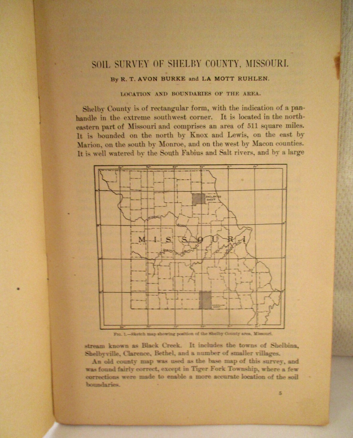 Early 1900’s US DEPT AGRICULTURE SOIL SURVEY SHELBY COUNT MISSOURI BOOKLET/MAP