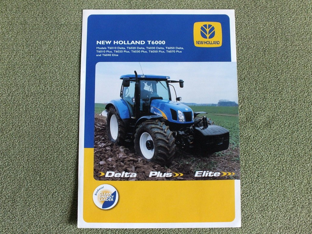 NEW HOLLAND T6000 Agricultural Tractor Farm Equipment Brochure Leaflet 2007