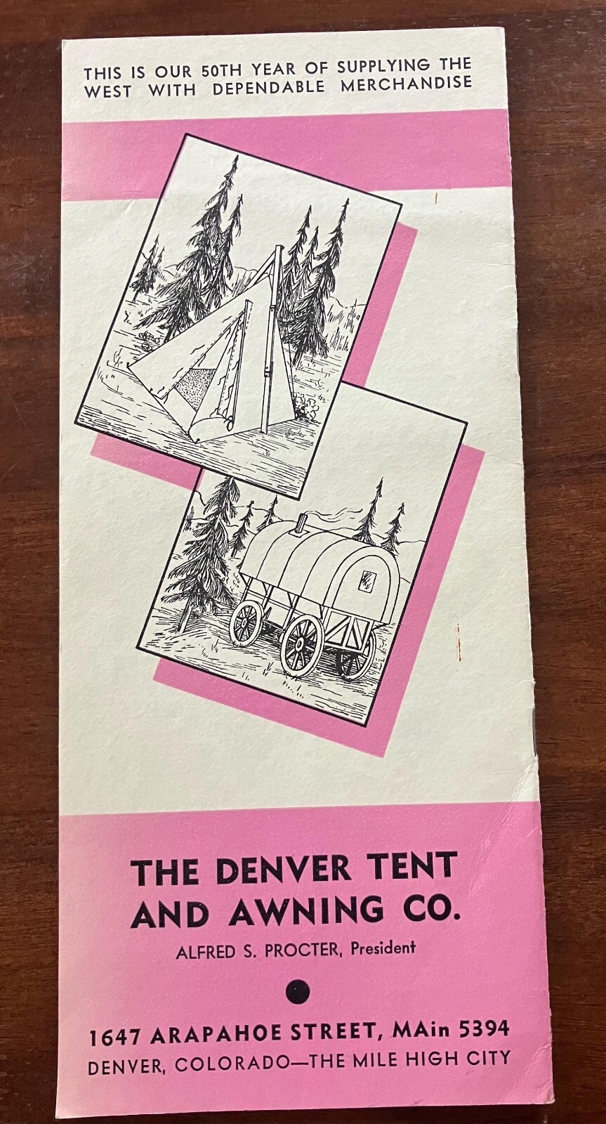 1939 Denver Tent and Awning 50th Year Catalog 24 pp Denver Colorado Sheep Wagon