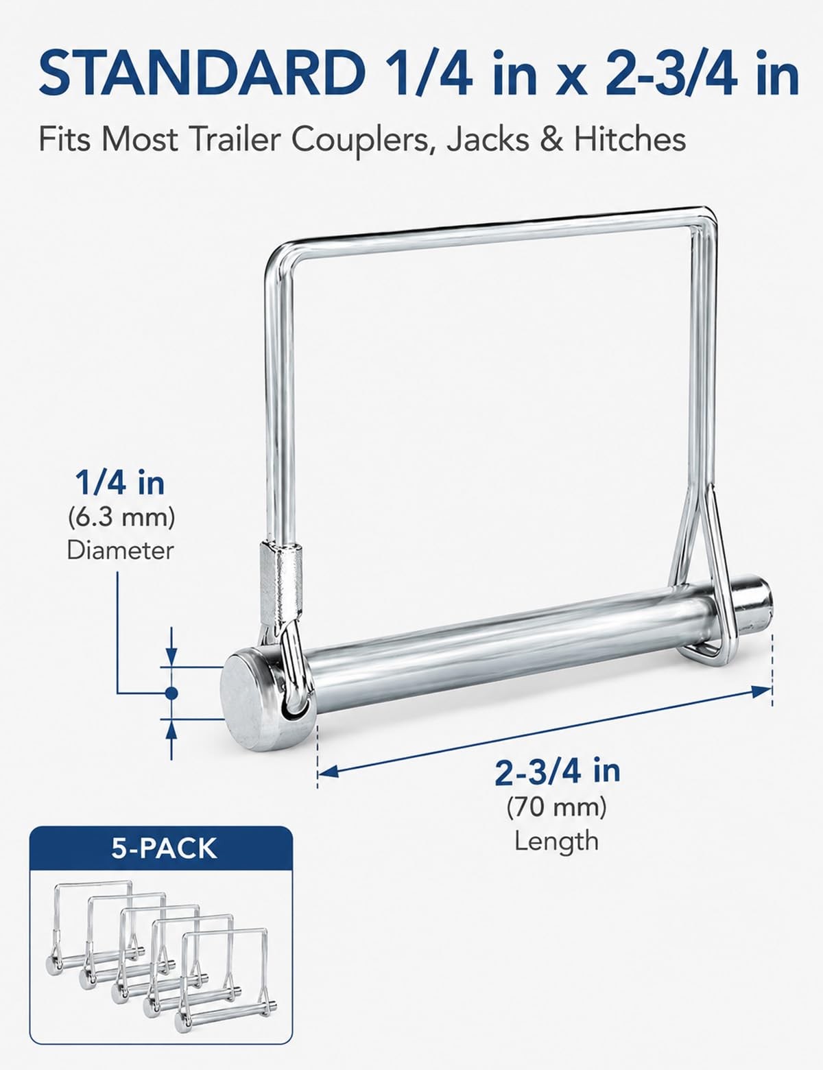 TVLVCGXV 1/4″ Trailer Pin Hitch Latch 5 Pack