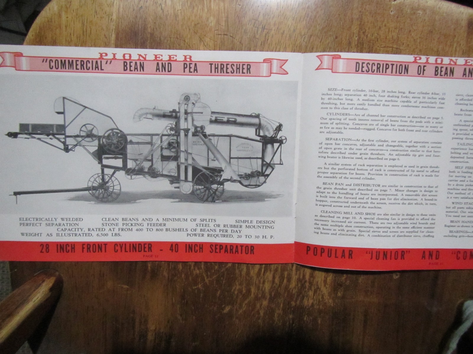 Early 1900’s Pioneer Thresher Brochure-Shortsville,NY Farm Implement Rarely Seen