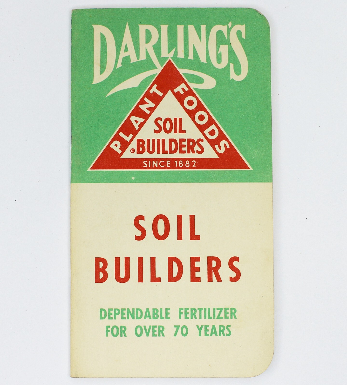 Vintage 1955 DARLING’S PLANT FOOD Soil Builders Fertilizer Data Notebook