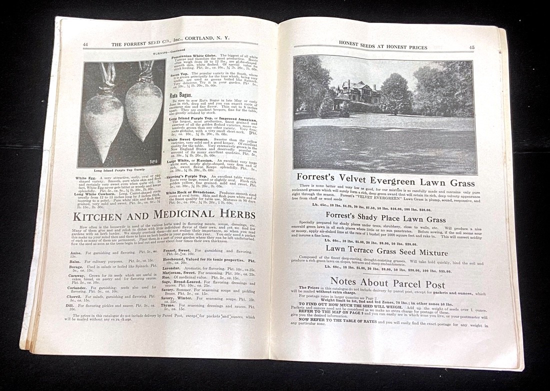 1925 and 1926 FORREST’S HONEST SEEDS – FORREST SEED CO CATALOGUES – TWO Each 72p