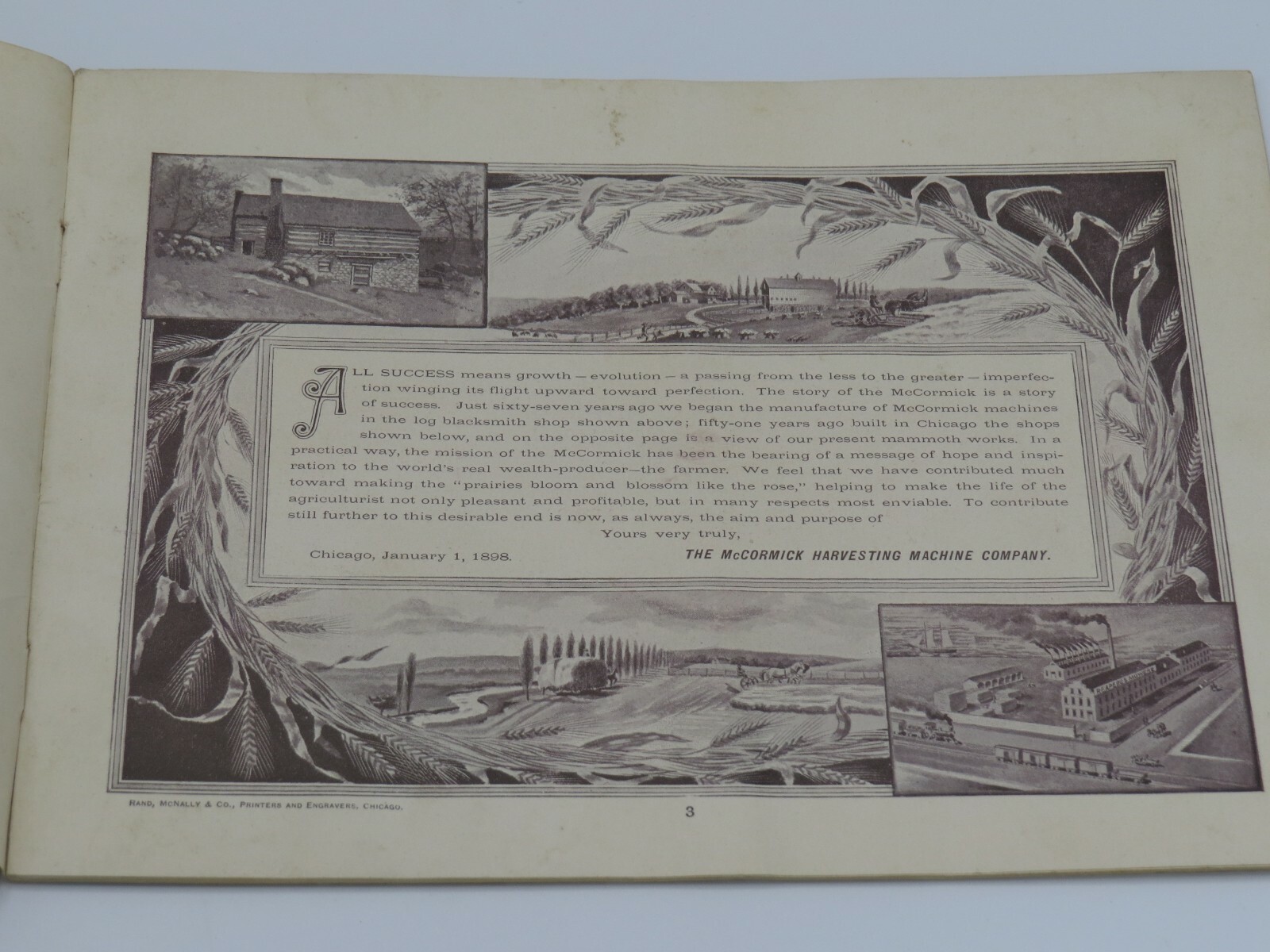 Vintage 1890’s McCormick’s Right Hand IH Deering Catalog Brochure RARE Binder