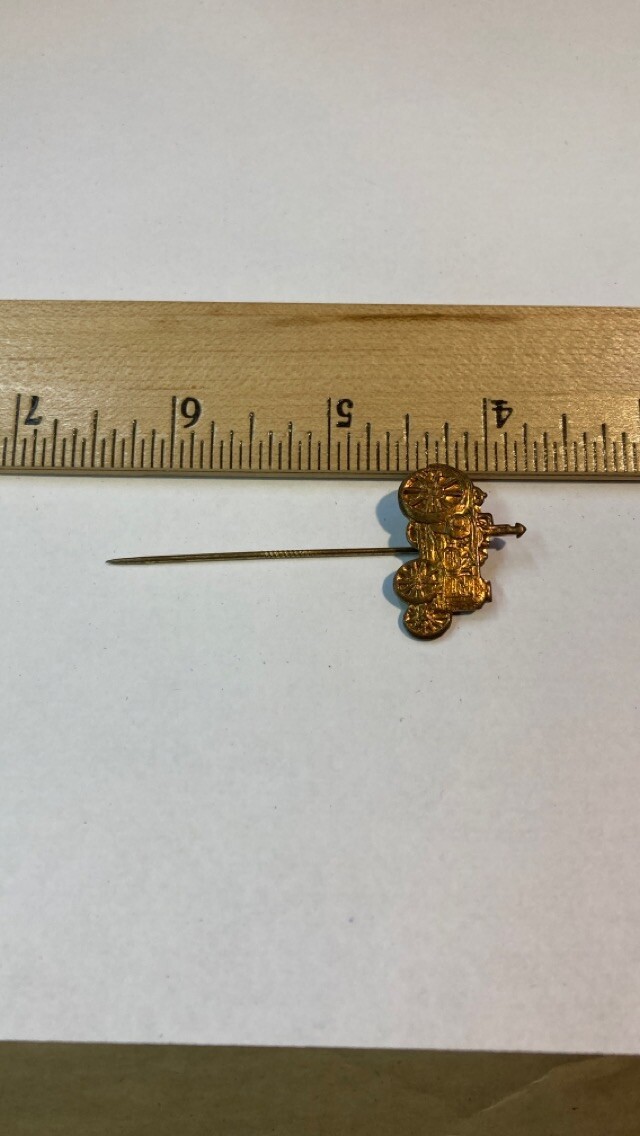 1920’s ADVANCE RUMELY TRACTOR STICKPIN FARM ADVERTISING LAPORTE IN