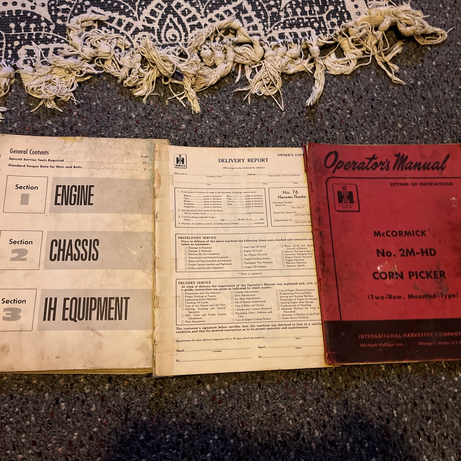 Lot Of 12 Vintage IH Farm Equipment Manuals FARMALL
