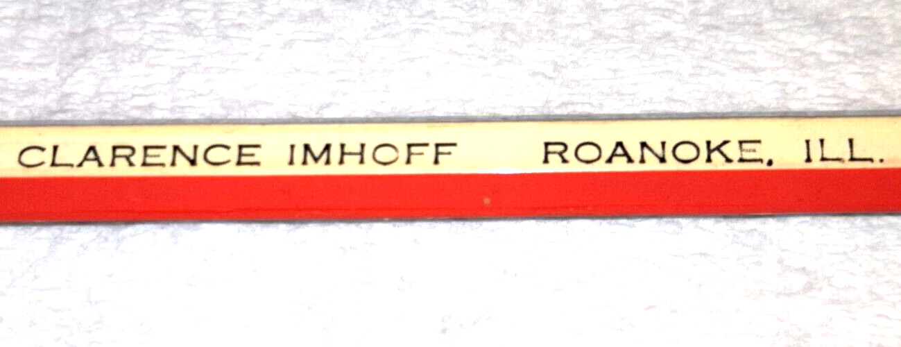 LONG FERRULE”Swiss Bell Farm*Reg. Swiss Brown Cattle*Roanoke, ILL”Unused Pencil