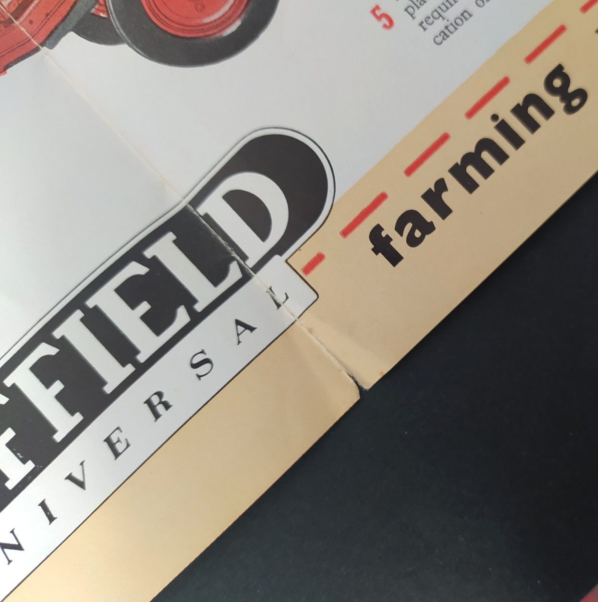 VINTAGE NUFFIELD THREE UNIVERSAL TRACTOR BROCHURE -POSTER 1950’s