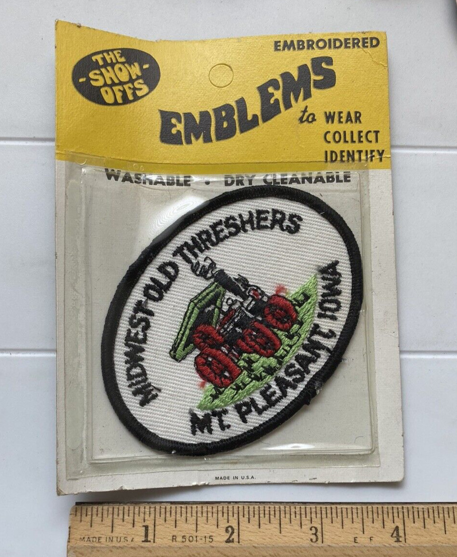 NIP Vintage Midwest Old Threshers Mt. Pleasant Iowa Embroidered Show-Offs Patch