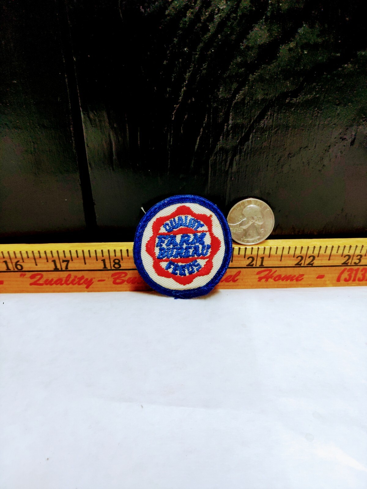 Vintage Farm Bureau Quality Feeds Embroidered Sew on Patch 2″, Agricultural GUC