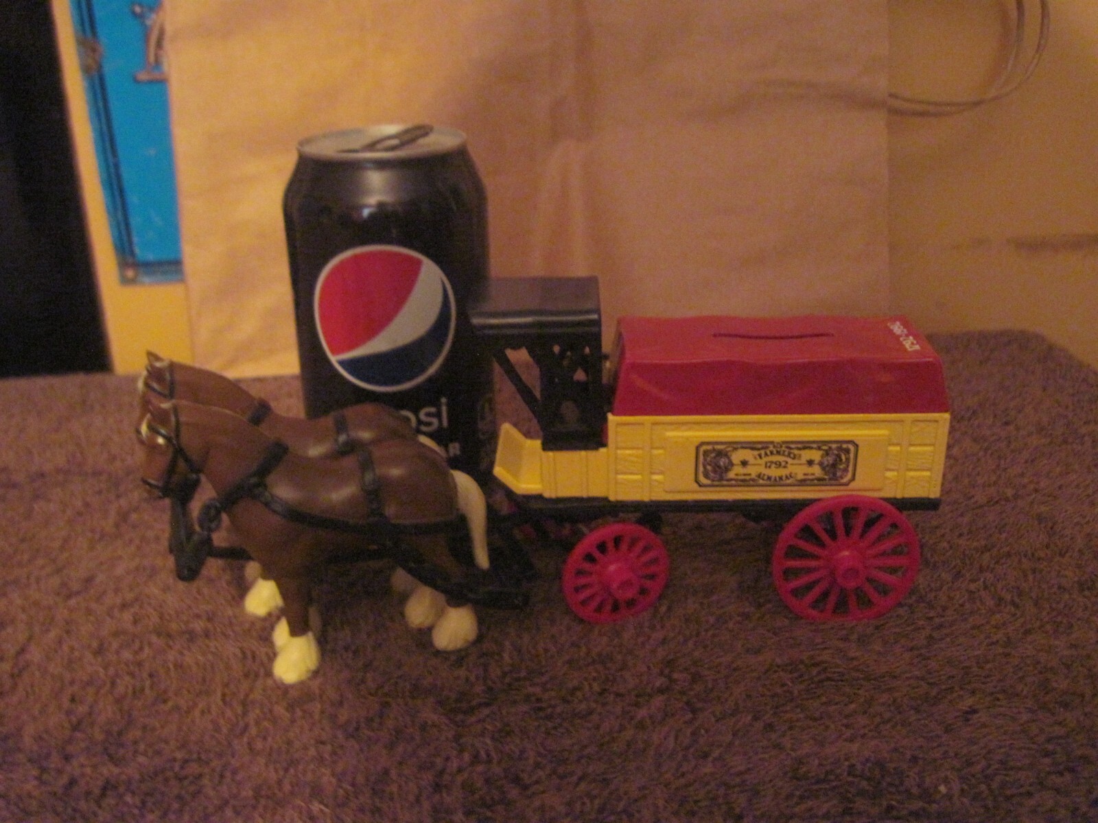 ERTL Farmer’s Almanac Horse and Delivery Wagon, Very Good Condition