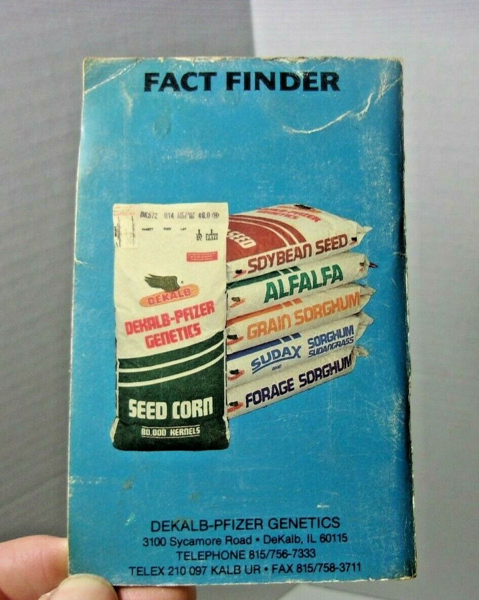 Dekalb Farmers Pocket memo Advertising Agriculture 1980’s Vintage Book Farm