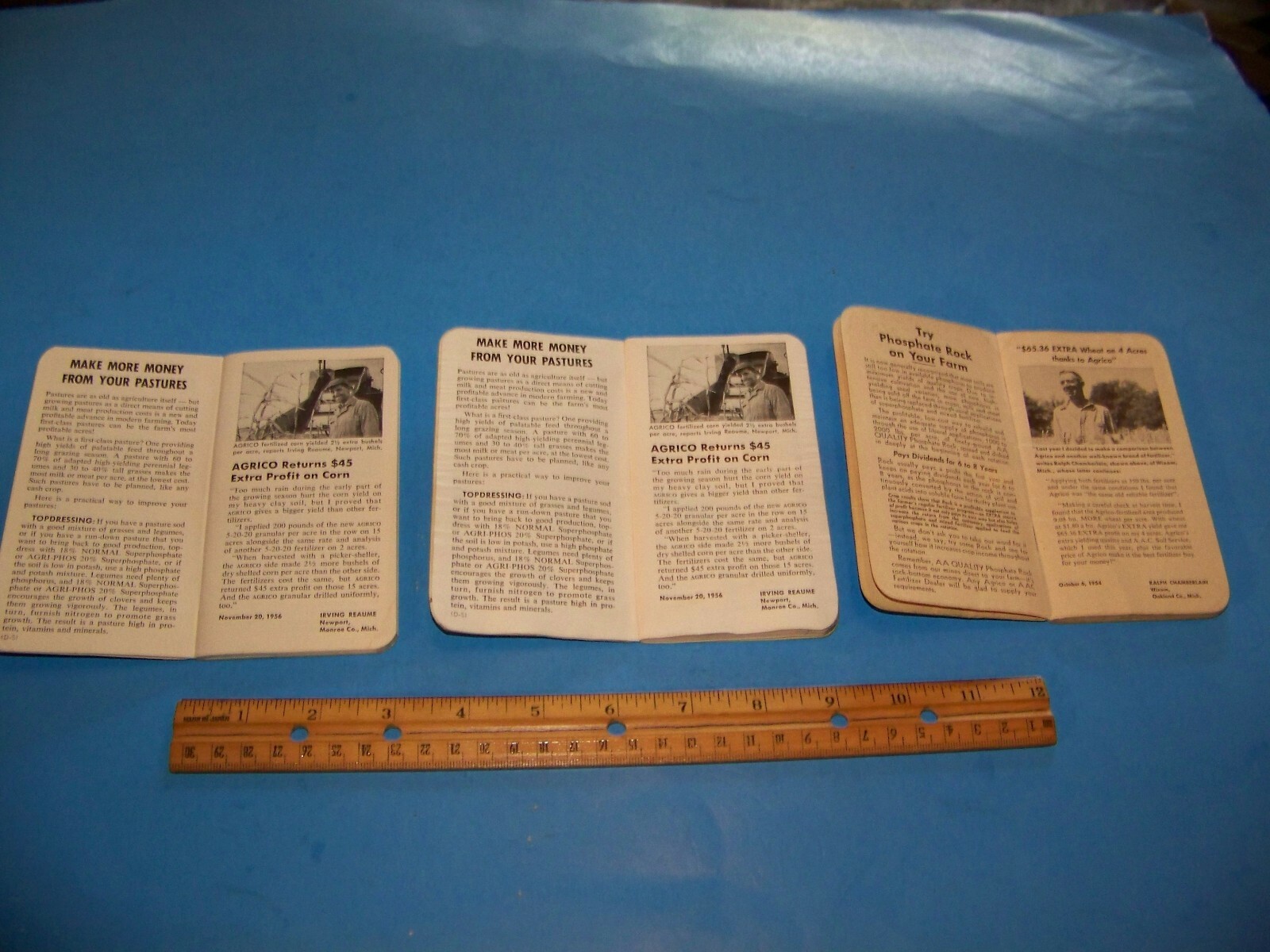 Agrico Memo Books ( 3 ) 1958 & 1956 “The Nation’s Leading Fertilizer”