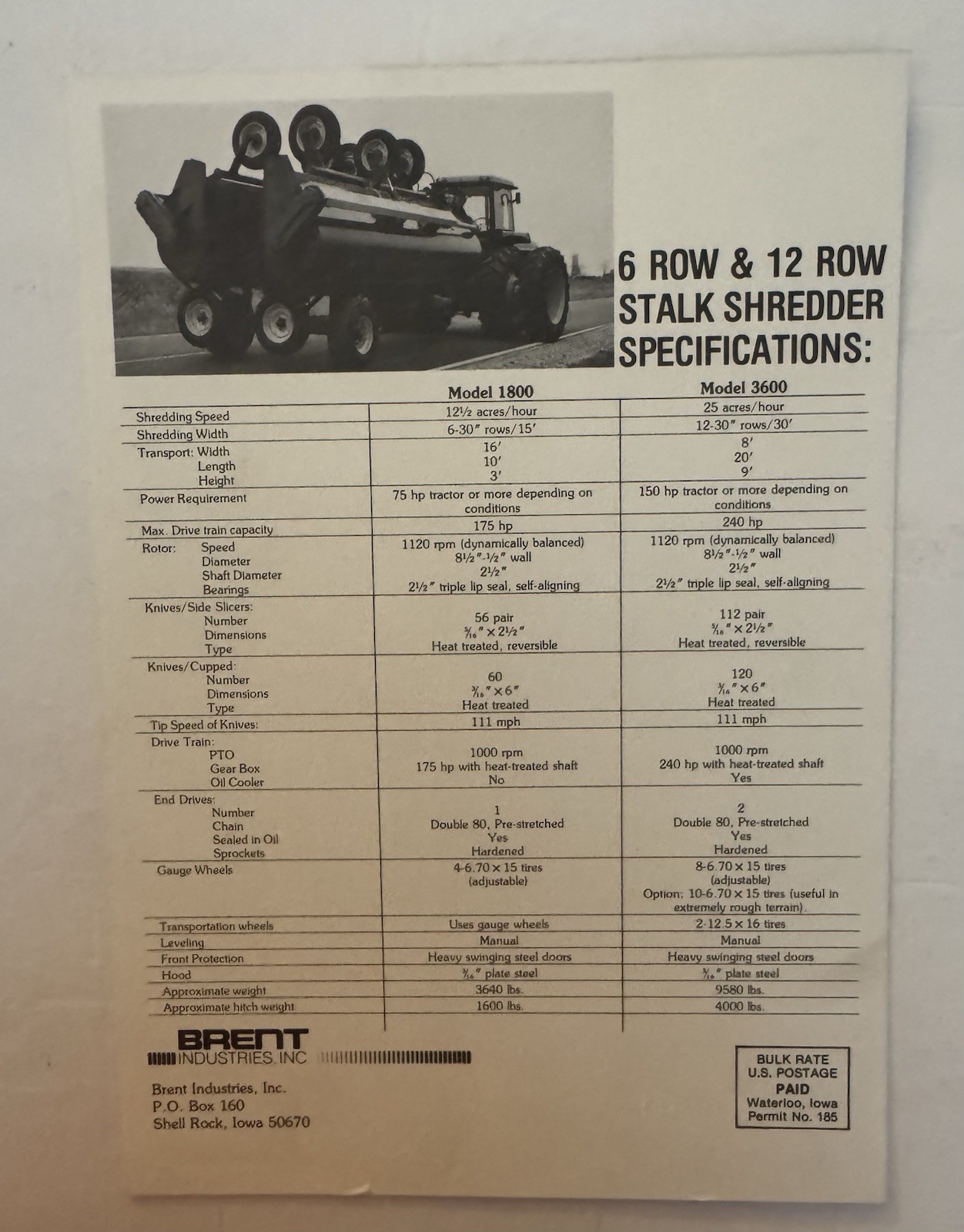 Agriculture Farming Set If 3 Shredder Dealer Sales Brochures