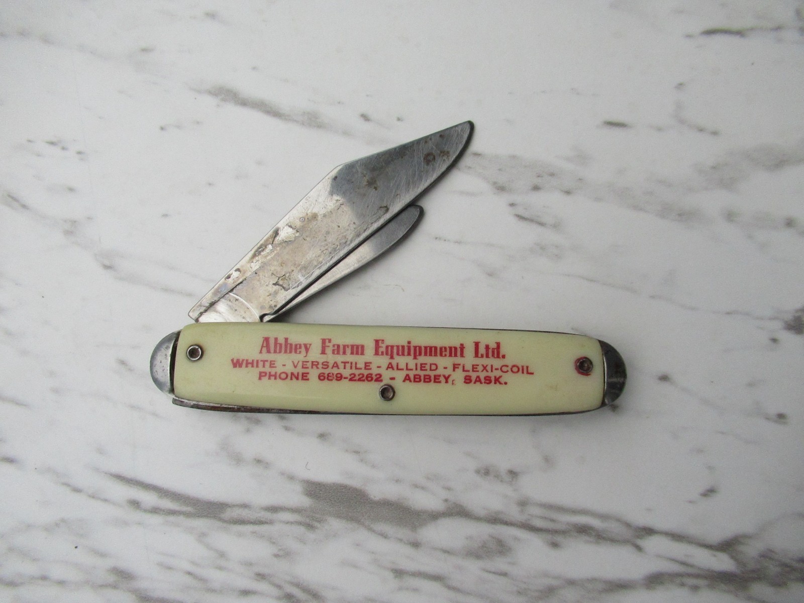 Small Pocket Folding Knife 2 Blade 6″ Long Morris Rod Weeder Farm Equipment