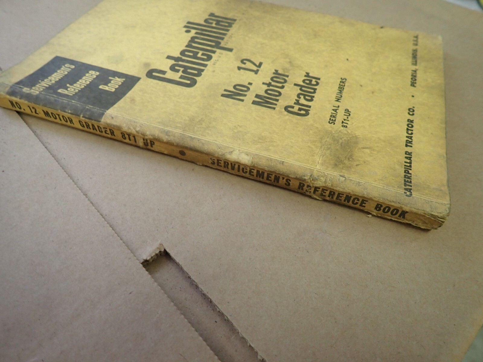 Original 1955 Caterpillar 12 Serviceman’s Reference Book Maintenence Manual
