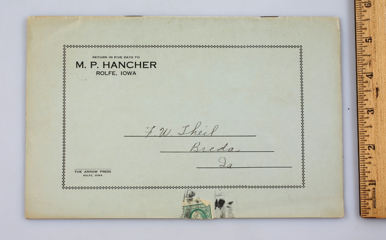 Vintage 1922 Hancher’s Poland Chinas Sow Hog Pig Sale Program Rolfe Iowa