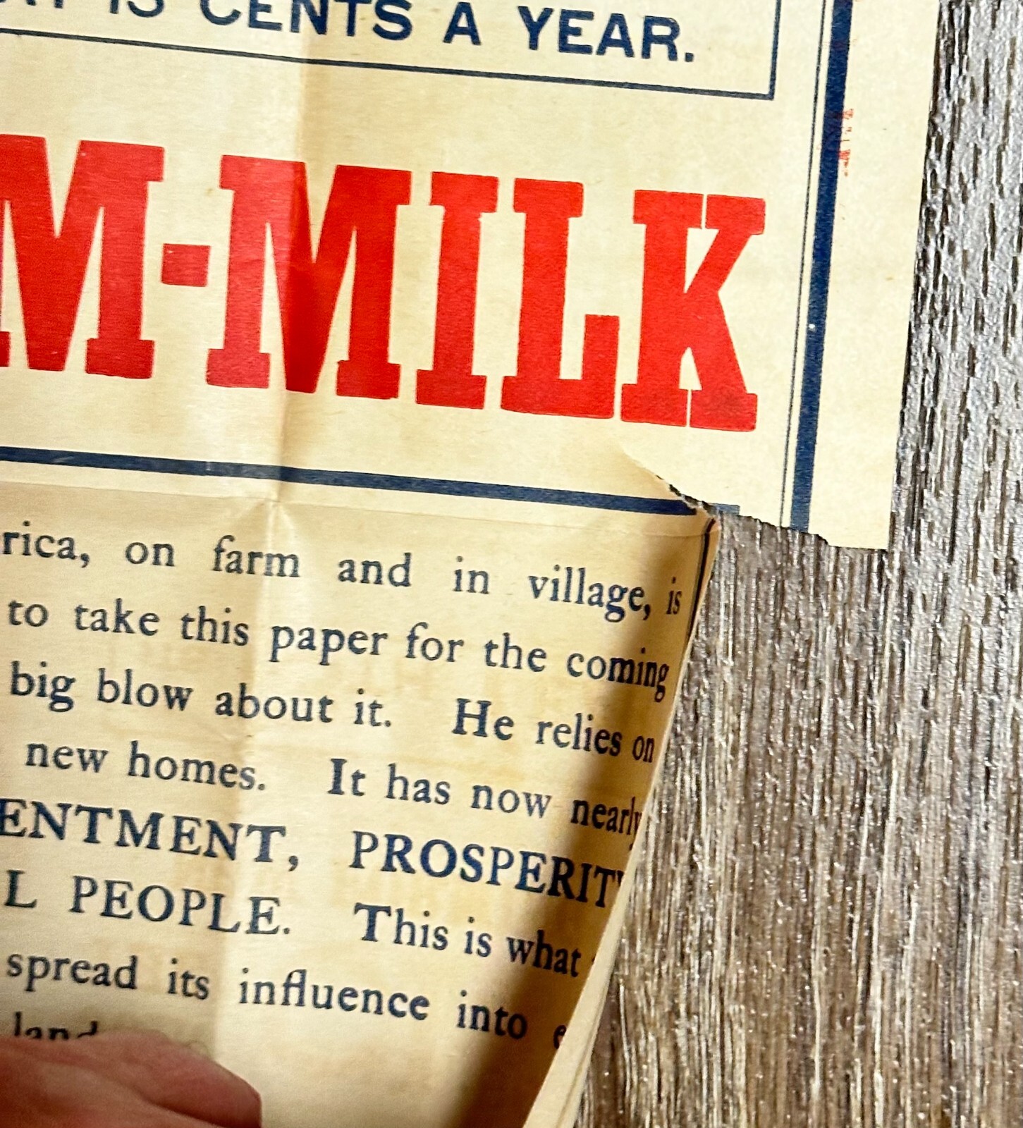 1890 Farm Journal Magazine Club 13th Year Broadside Wilmer Atkinson Proprietor