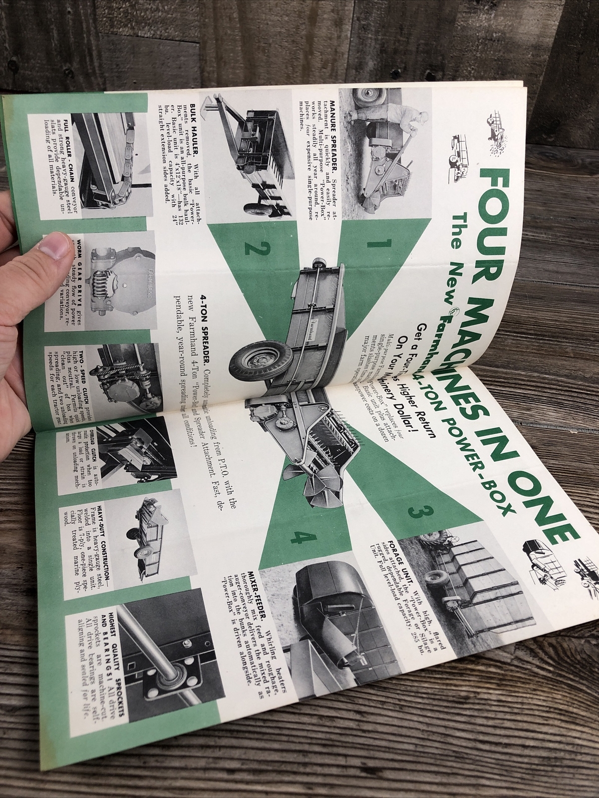 The Farmhand Company 4-Ton Power Box Farming Advertising Brochure Pamphlet