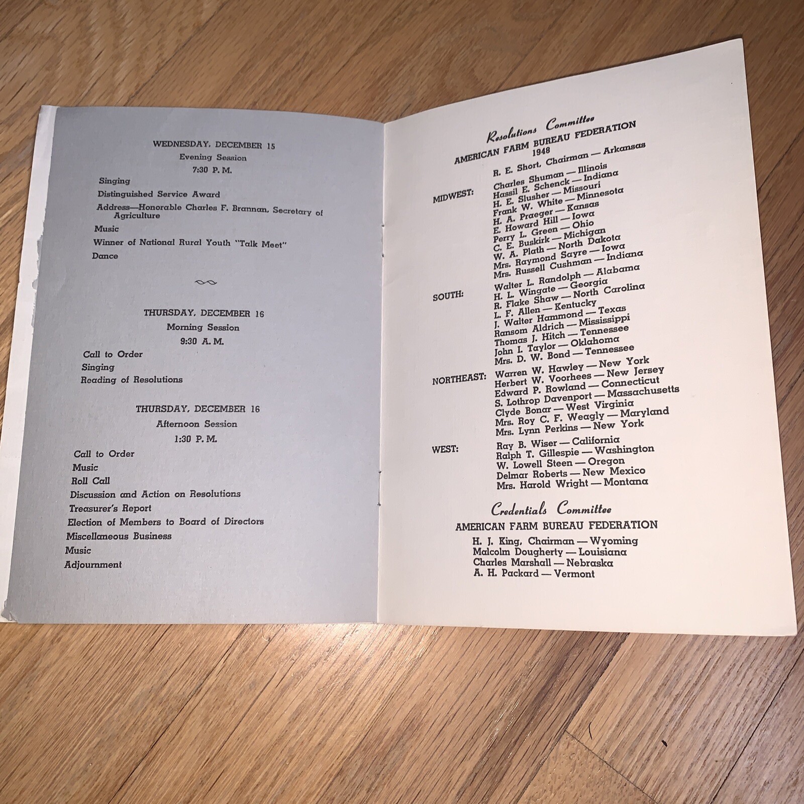 1948 AMERICAN FARM BUREAU FEDERATION 30th Annual Meeting Program