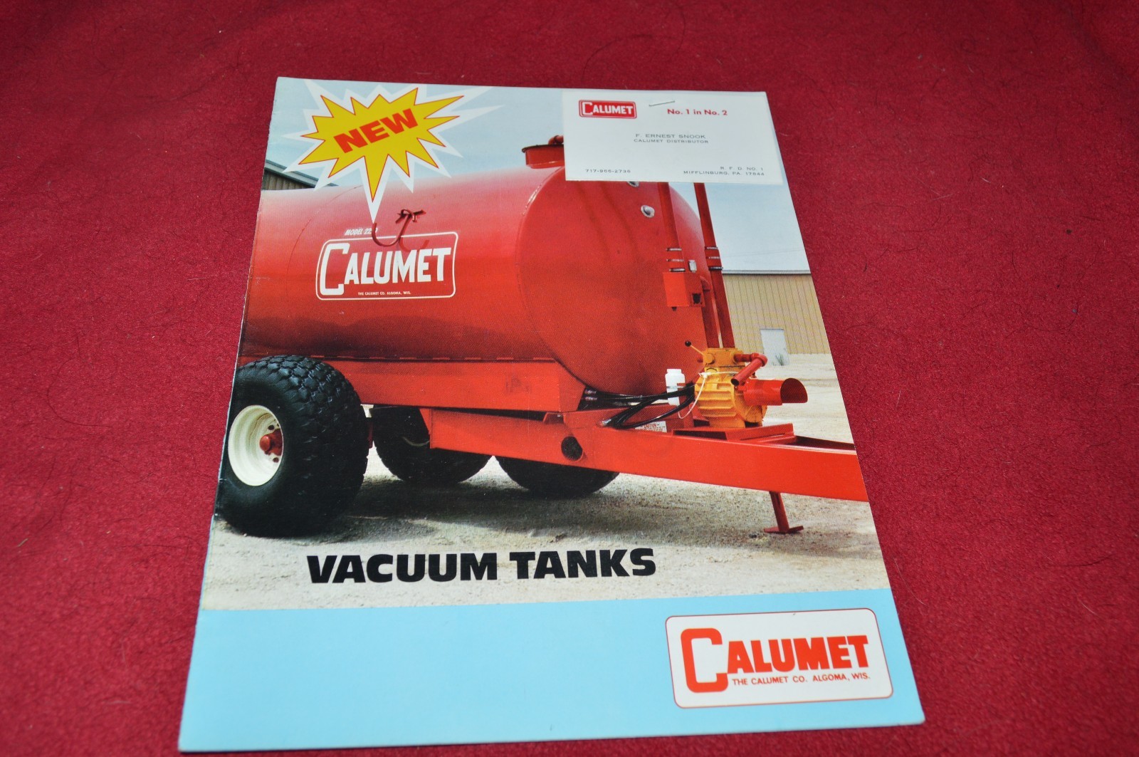 Calumet Vacuum Manure Tank Dealer’s Brochure YABE14