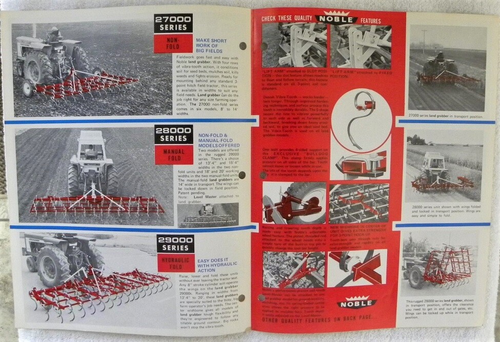 Noble Land Grabber Soil Conditioner, Farm Equipment Color Dealer Advertising