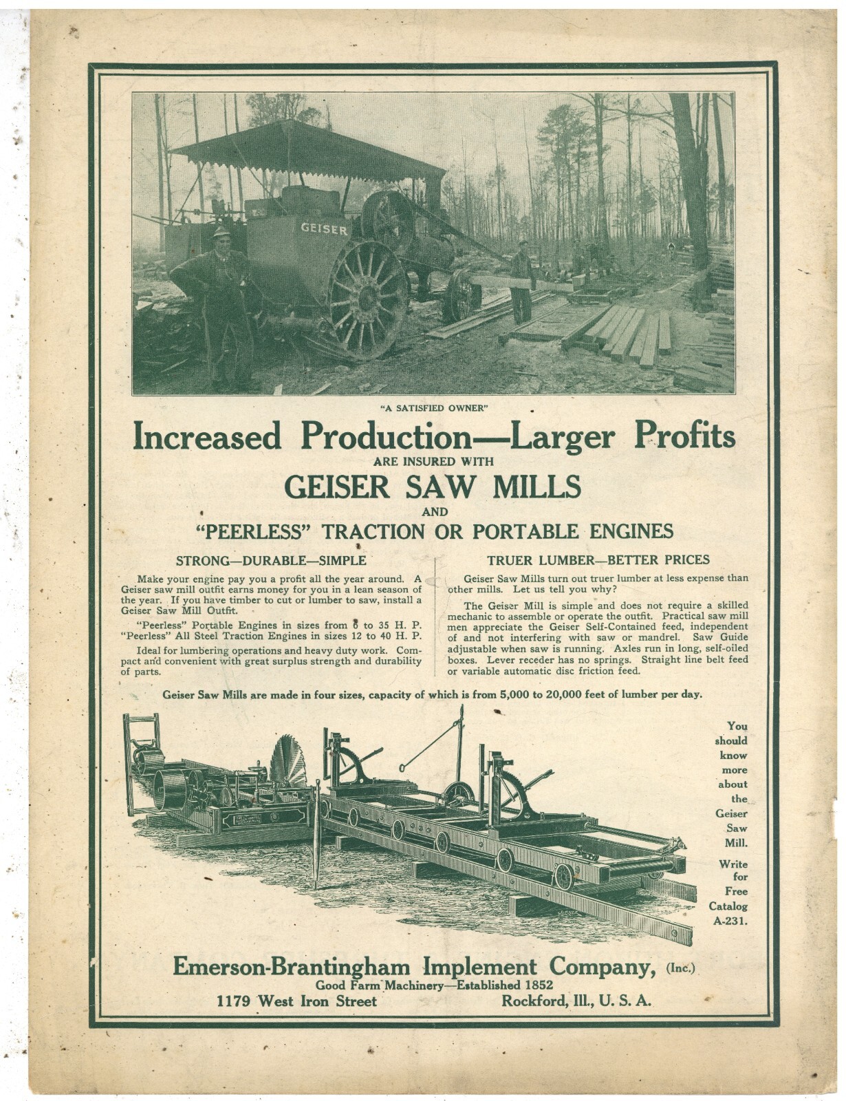 1914 Port Huron Engine & Threshing Machine Co. & Emerson Brantingham Ads: F&B PG