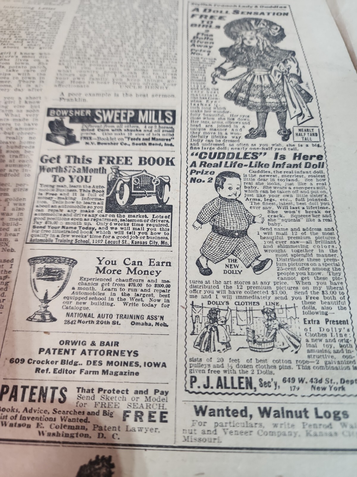 The Farm Magazine Newspaper Vol XI September 15, 1912 Illustrated Advertisements