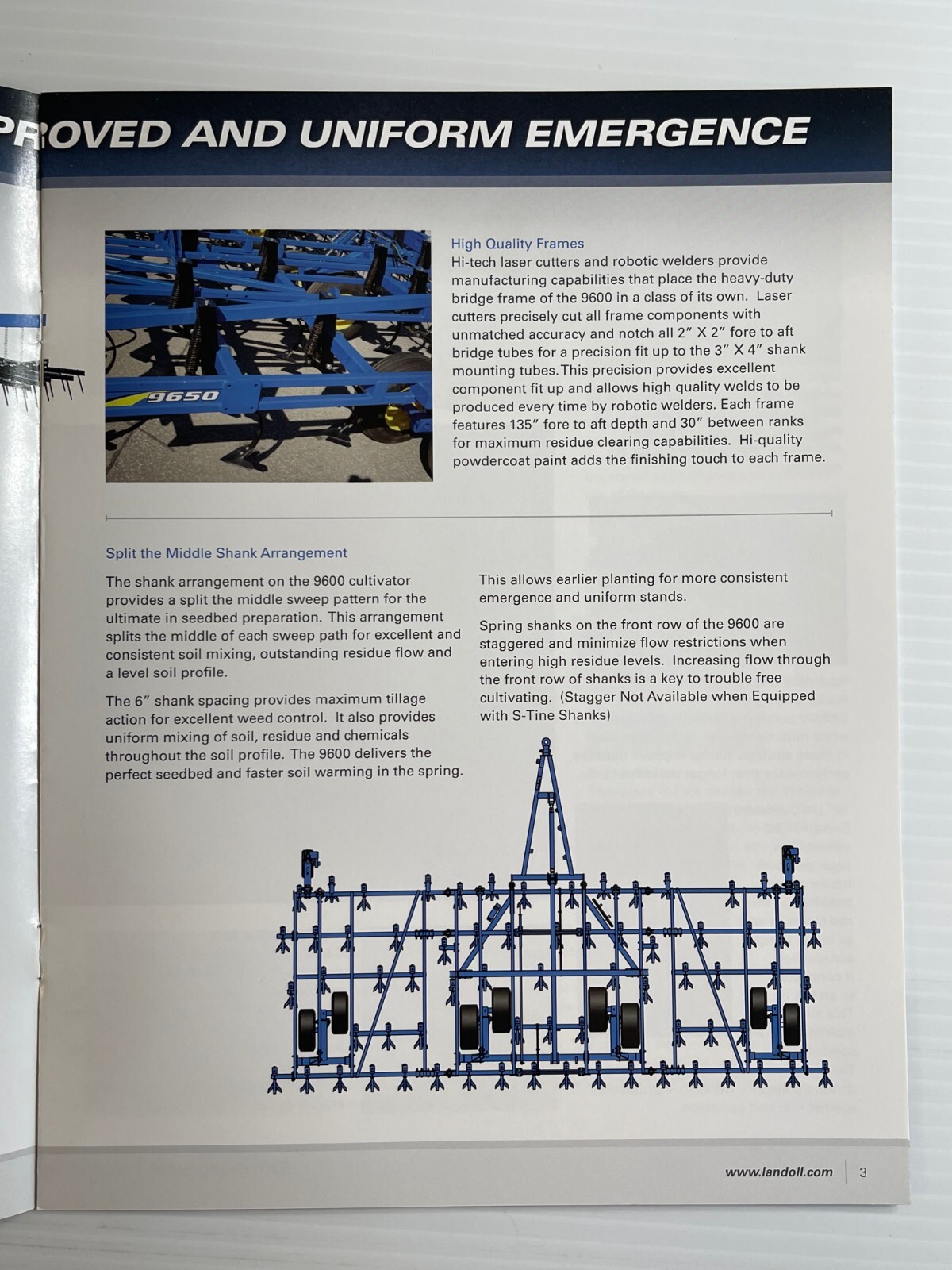 Landoll – 9600 Field Cultivator – Sales Brochure *Original 2010s Brochure*