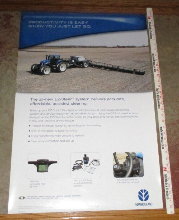 New Holland “EZ Steer” with TG255 Tractor Poster 23″x36″ 2015 2005 NH ORIGINAL!