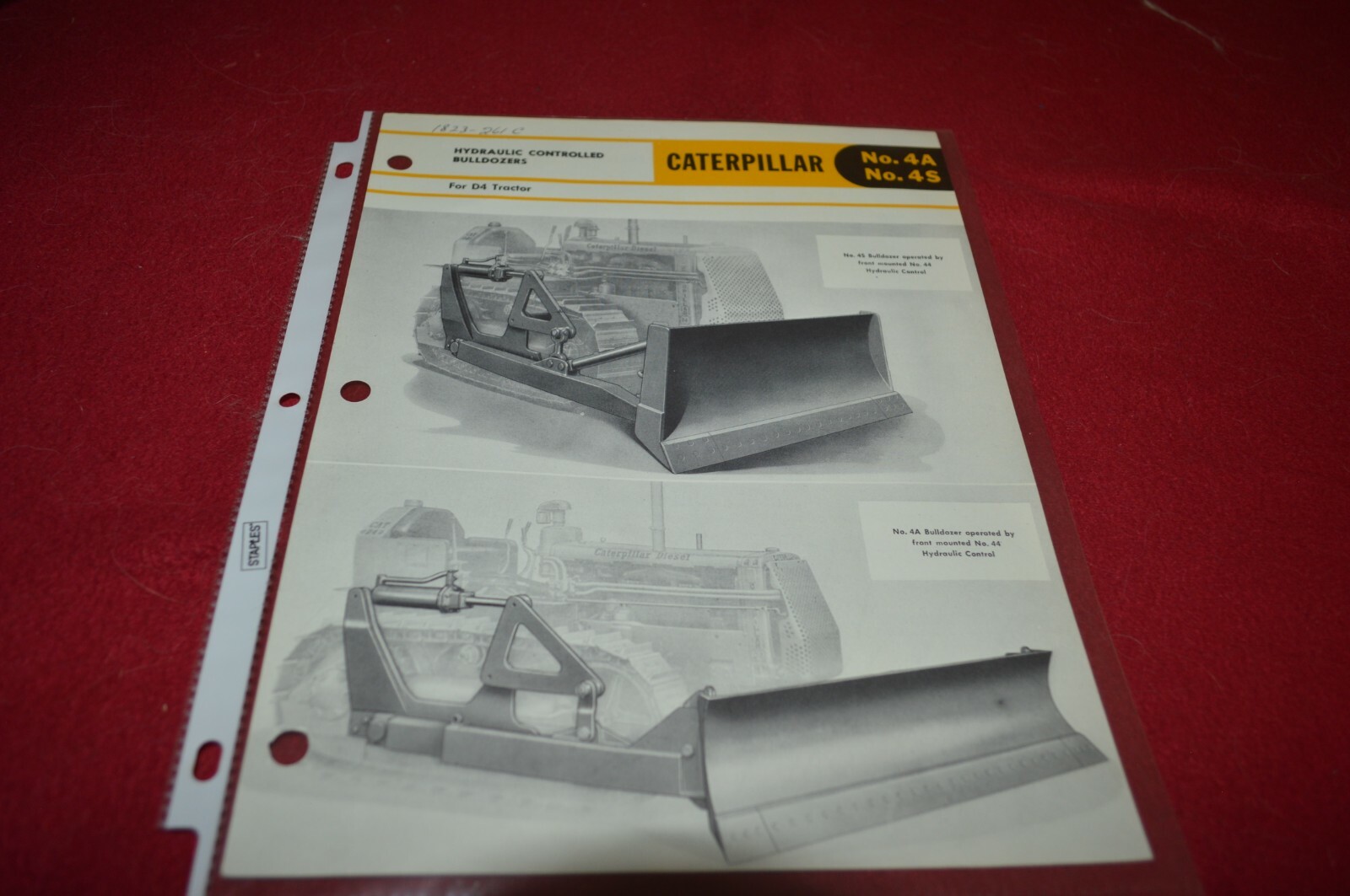 Caterpillar 4A 4S Bulldozers For 1955 Dealer’s Brochure AMIL16