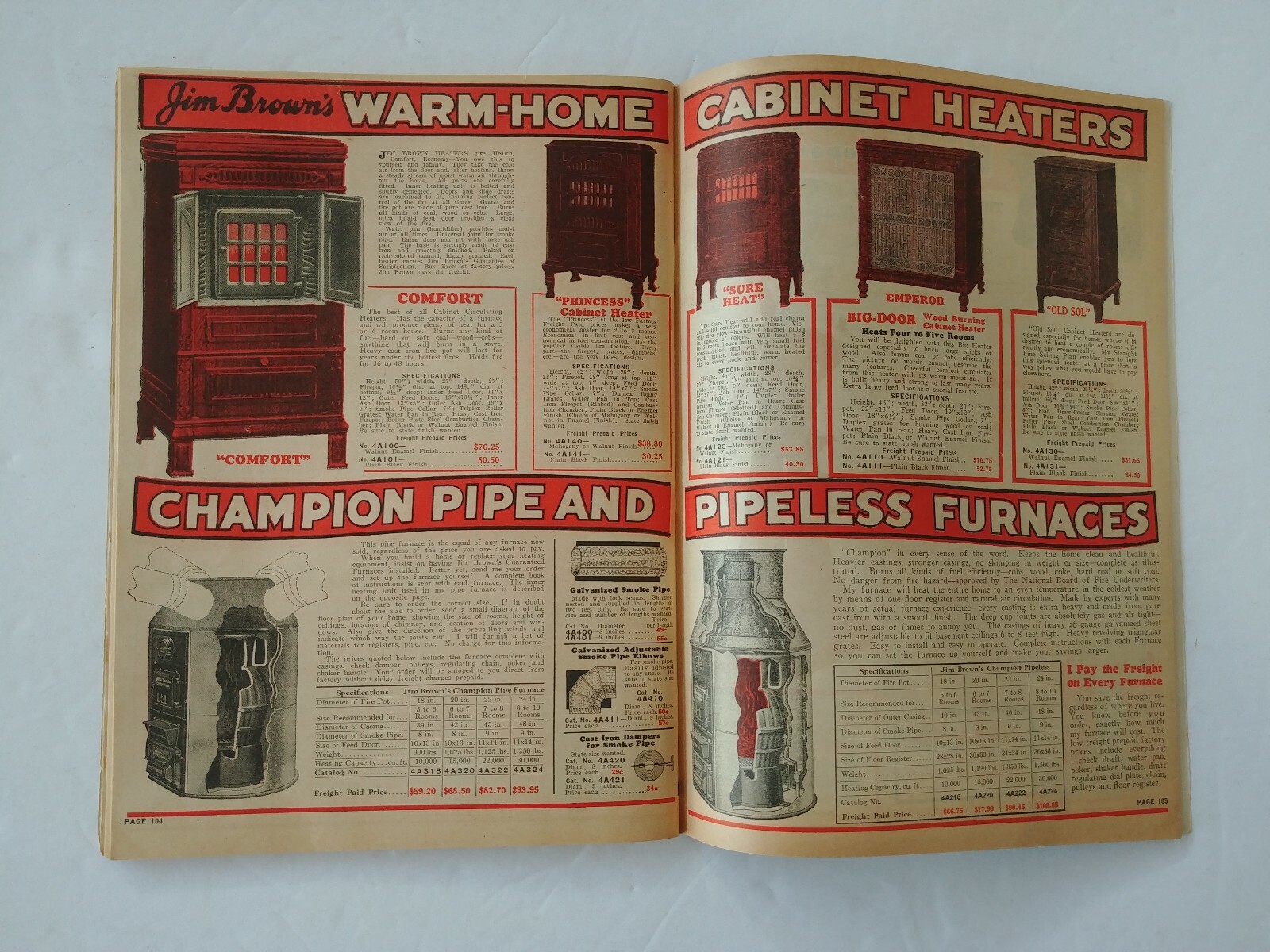 1930 Barbed Wire & Fencing Catalog Jim Brown’s plus Stoves, Furnaces, & More