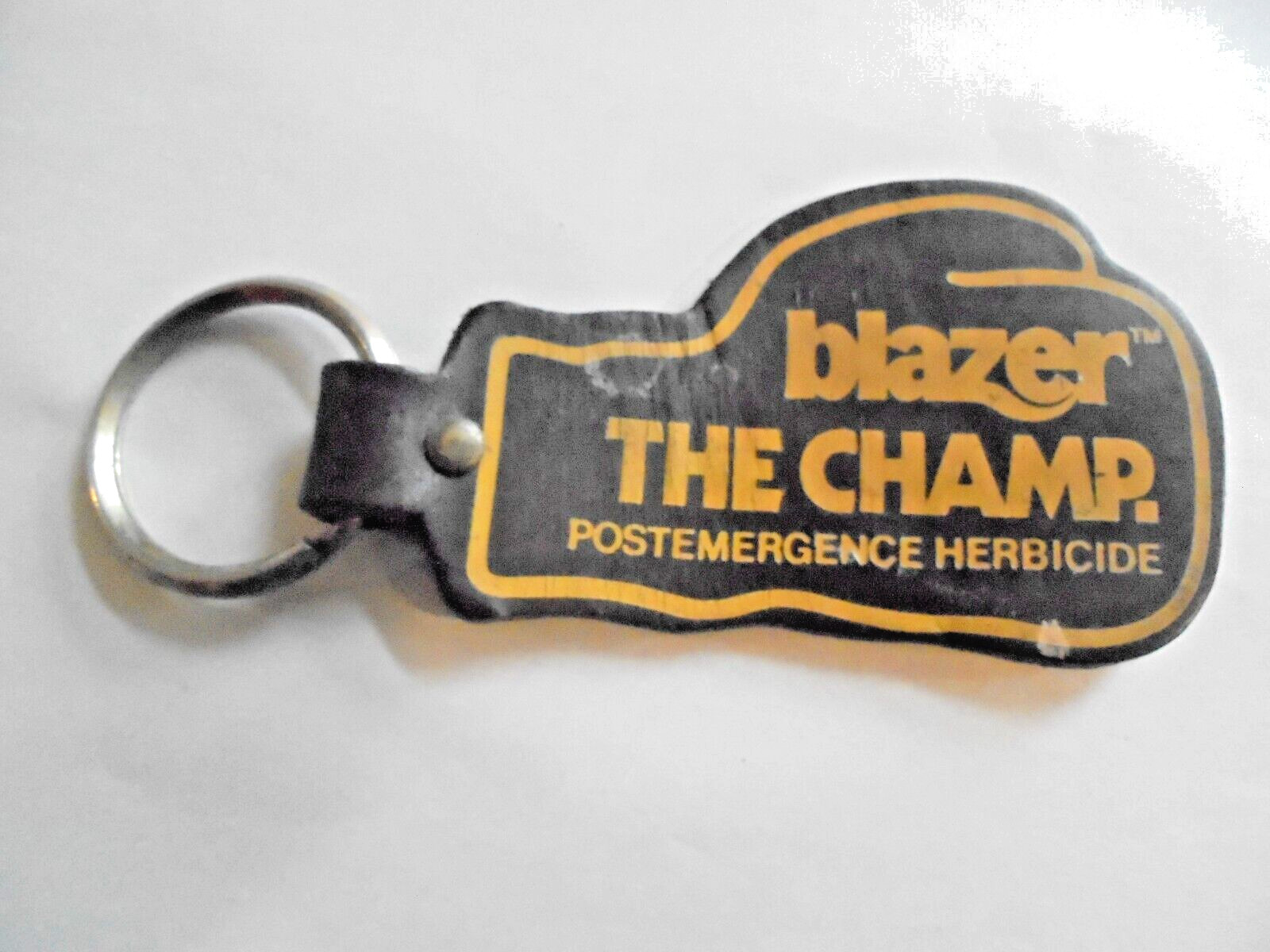 Vintage Blazer Postemergence Herbicide Leather Boxing Glove Advertising Keychain