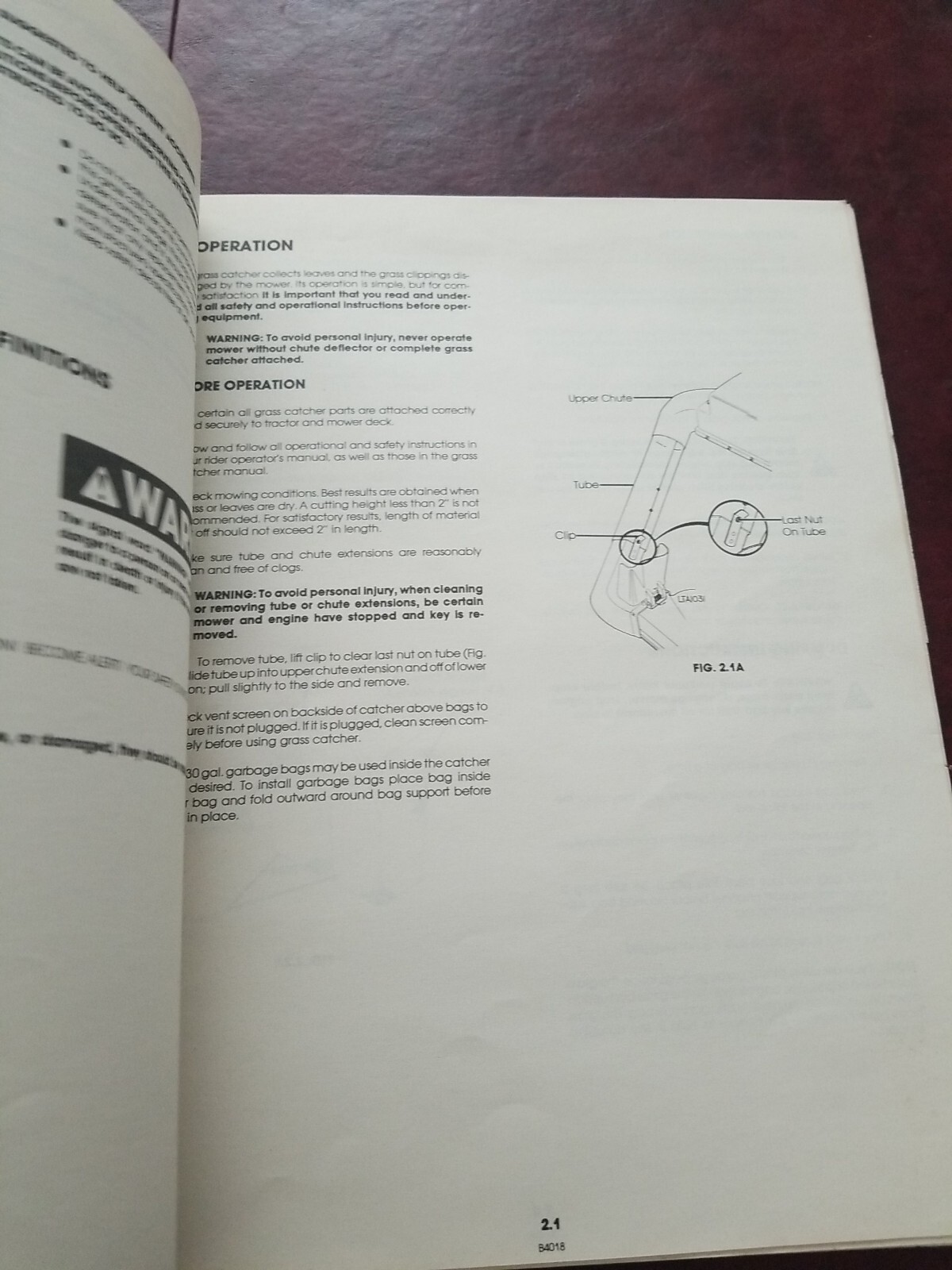 VINTAGE 1985 GILSON LAWN TRACTOR 38″ Grass Catcher Attachment Brochure