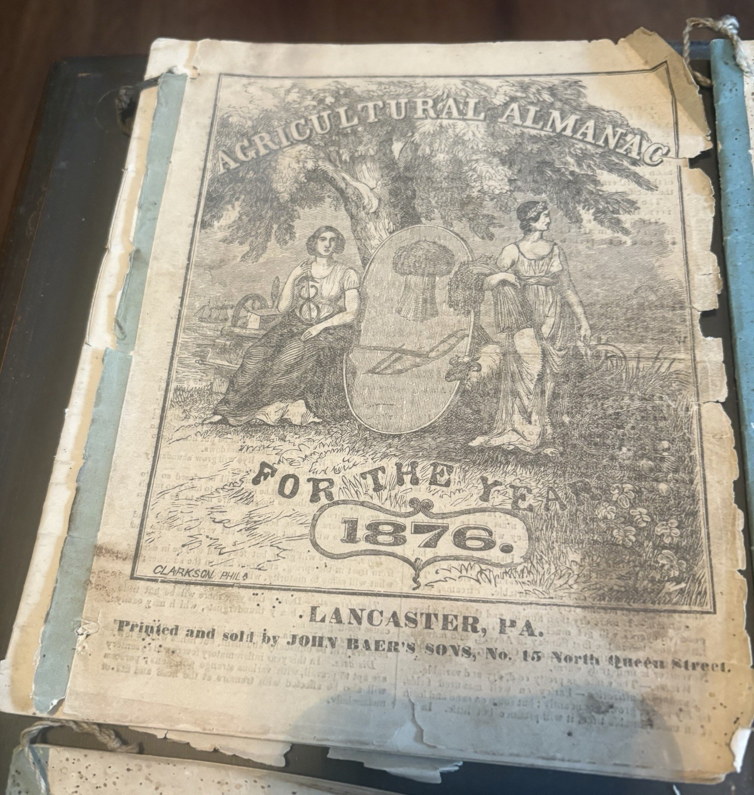 Lot Of 4 John Baer’s Agricultural Almanac Lancaster, PA Antique! 1876-1879