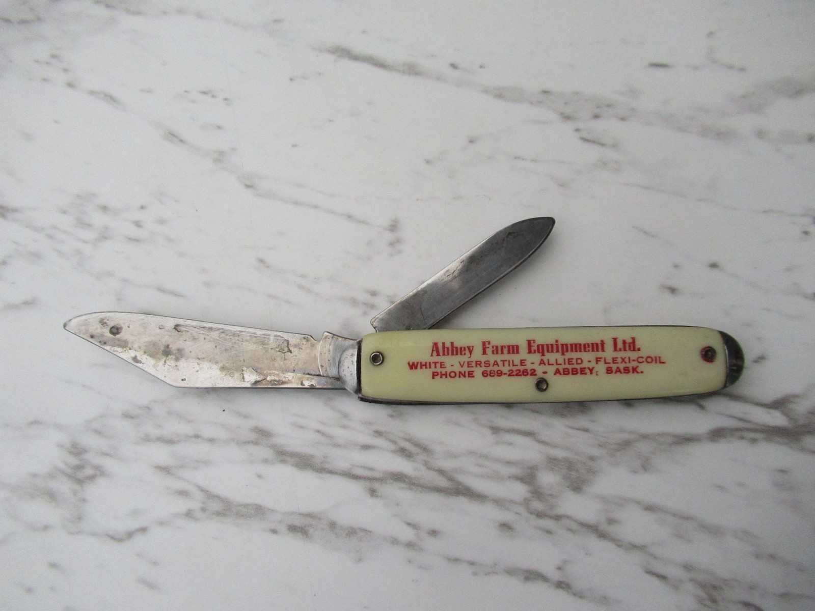 Small Pocket Folding Knife 2 Blade 6″ Long Morris Rod Weeder Farm Equipment