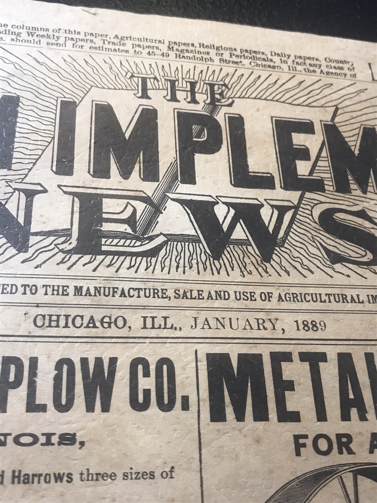 1889 Goulds, Austin & Caldwell Co. Road Grading Machinery Advertising – Chicago