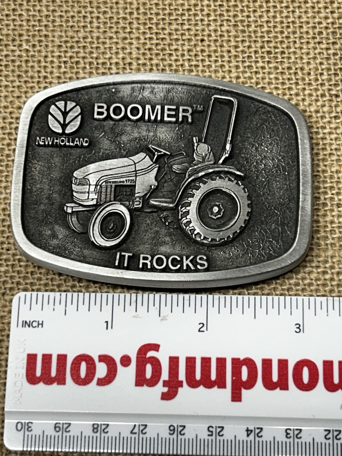 New Holland Tractor “ BOOMER IT ROCKS” Belt Buckle Spec Cast ***READ