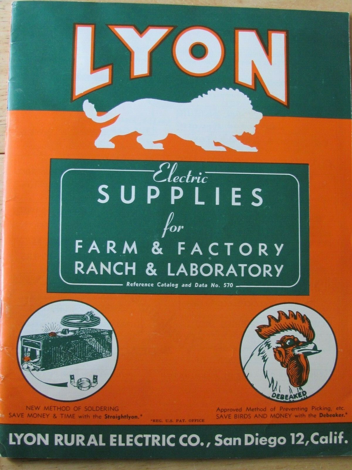 1950′ Lyon Rural Electric Co San Diego – Supplies for Farm Ranch Laboratory