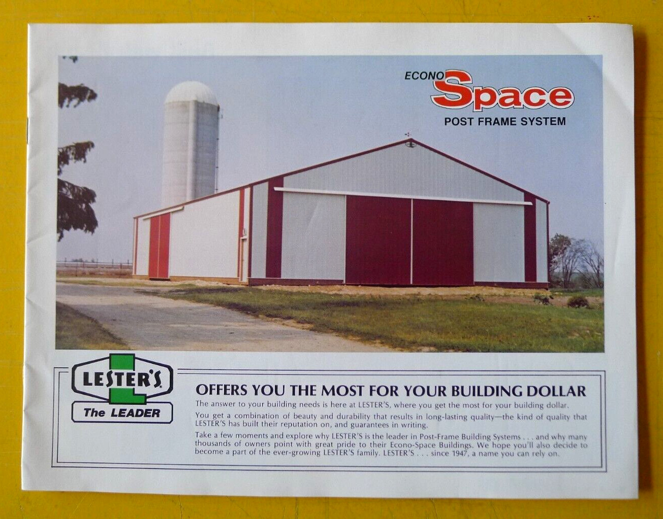 1970s Original LESTER’S Steel Farm Buildings BROCHURE Catalog