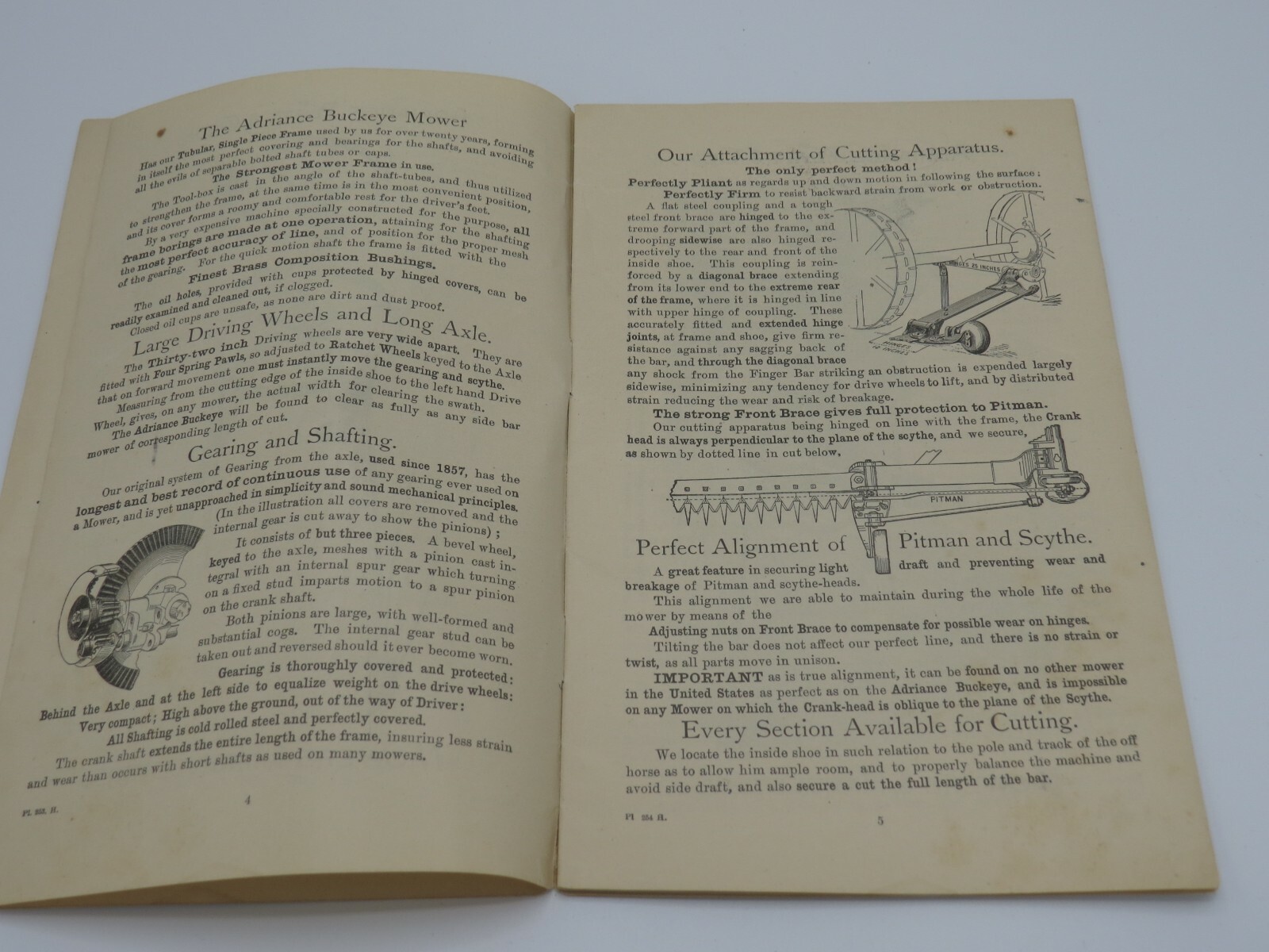 Vintage 1895 ADRIANCE BUCKEYE Harvesting Binder sales Brochure Catalog ORIGINAL