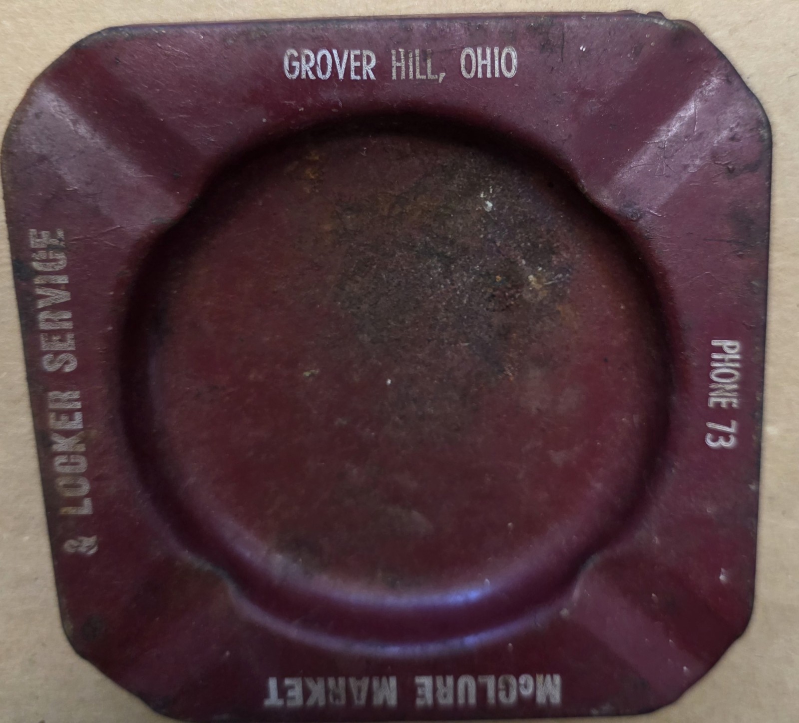 McClure Market Farms Grover Hill, Ohio VTG FARMING Ashtray Fort Wayne Indiana