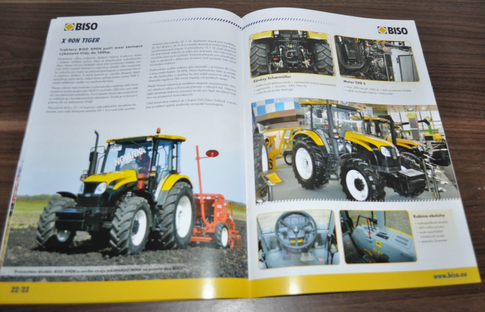 Biso Tractor X Tiger 2011 Model Range Specification Brochure Prospekt